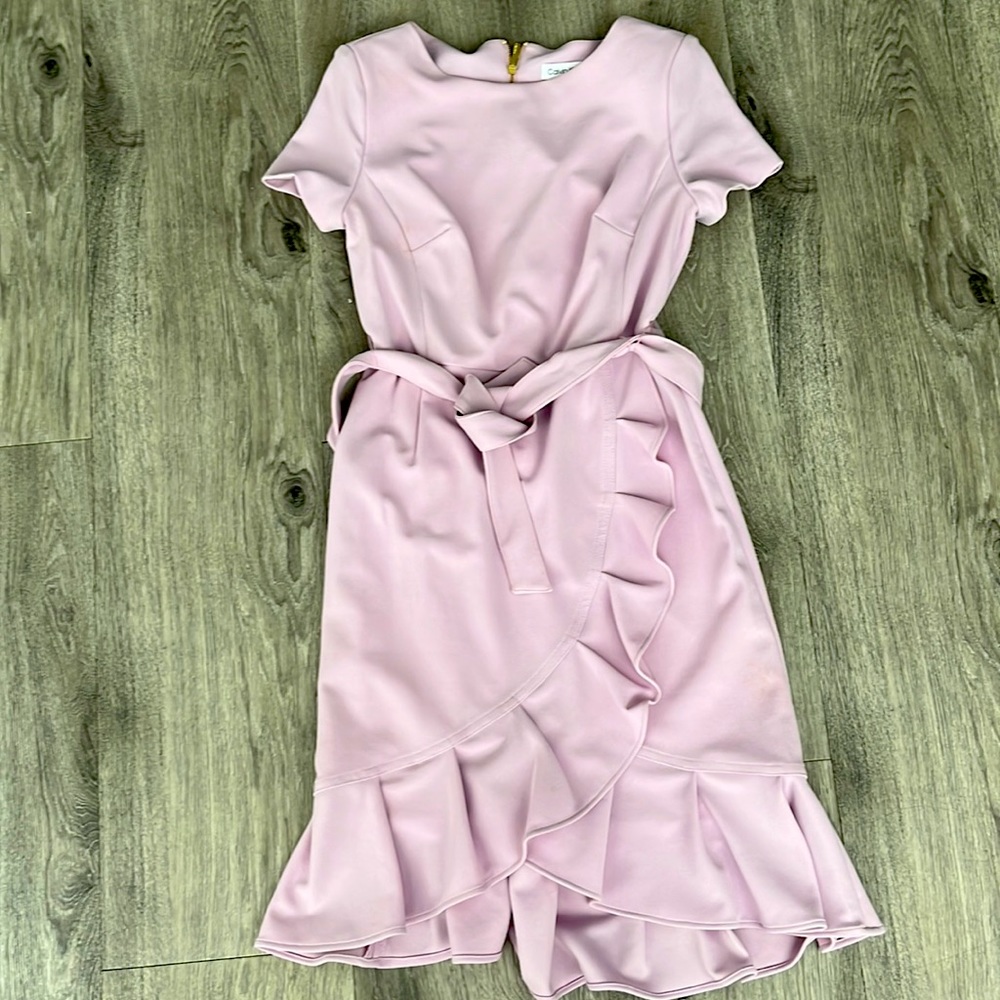 Calvin Klein, rose colored dress. Sz. 4 like new.